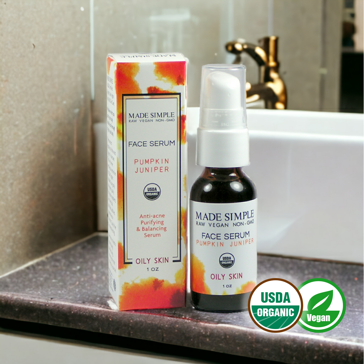 Pumpkin & Juniper Face Serum – Organic for Oily Skin