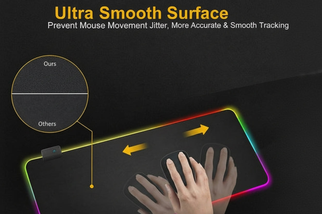 Ninja Dragons RGB Gaming Mouse Pad – Large LED Surface