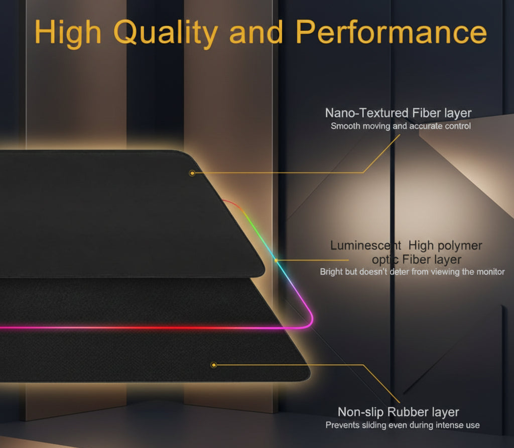 Ninja Dragons RGB Gaming Mouse Pad – Large LED Surface