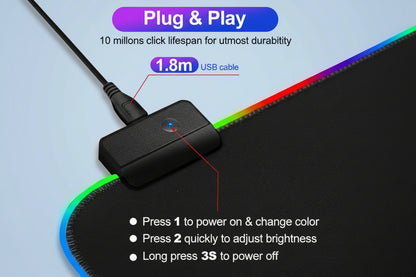 Ninja Dragons RGB Gaming Mouse Pad – Large LED Surface