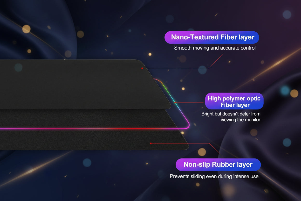 Ninja Dragons RGB Gaming Mouse Pad – Large LED Surface