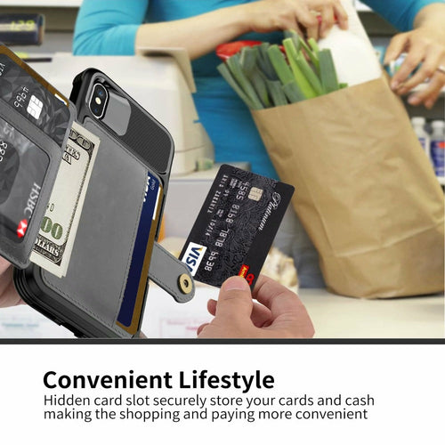 ArmorShield™ 360° Magnetic Leather Wallet Case for iPhone