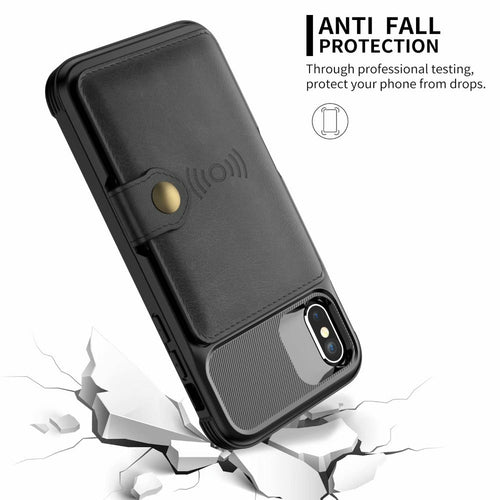 ArmorShield™ 360° Magnetic Leather Wallet Case for iPhone
