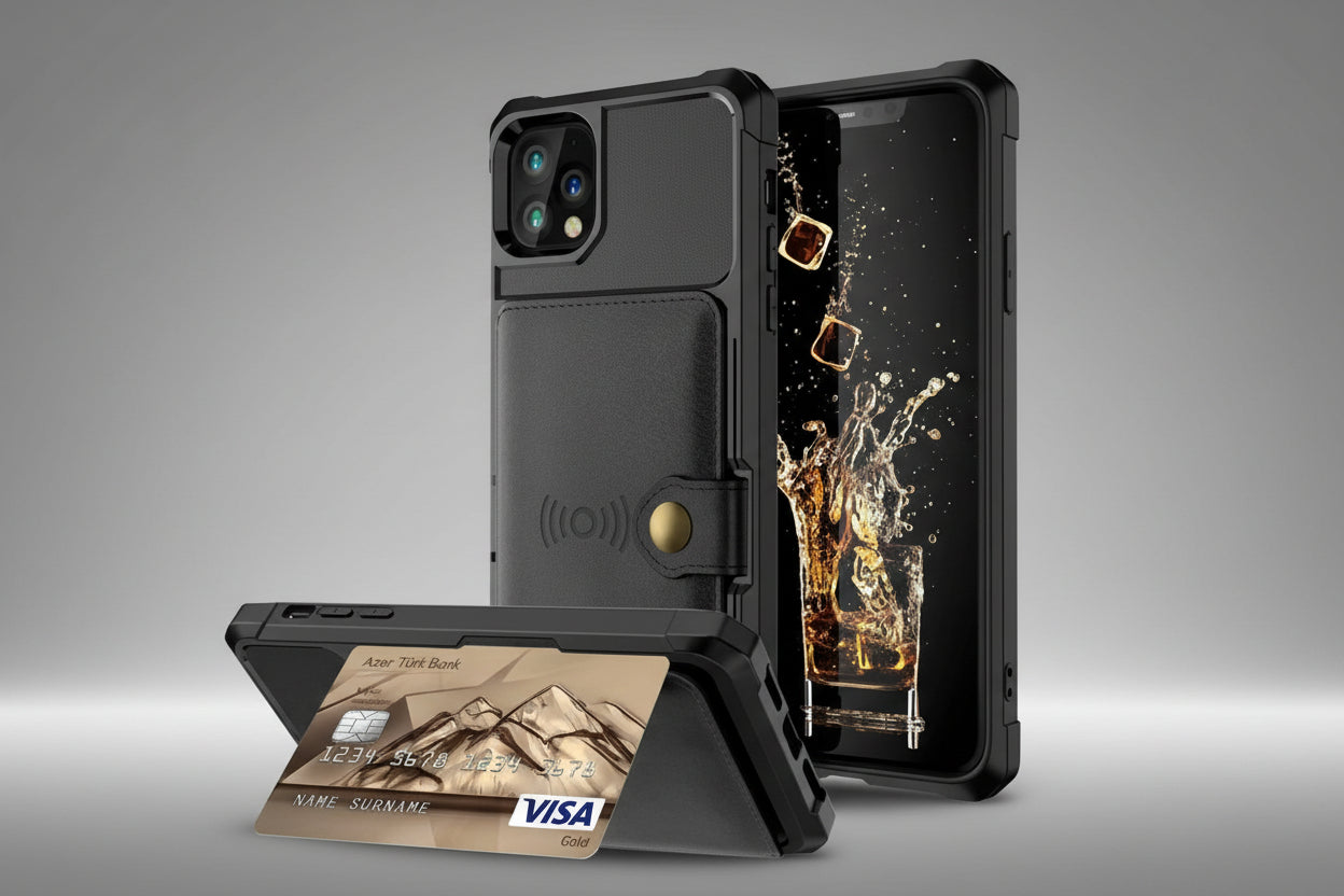 ArmorShield™ 360° Magnetic Leather Wallet Case for iPhone