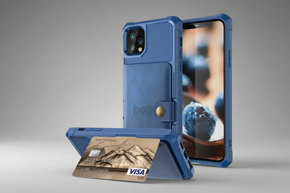 ArmorShield™ 360° Magnetic Leather Wallet Case for iPhone