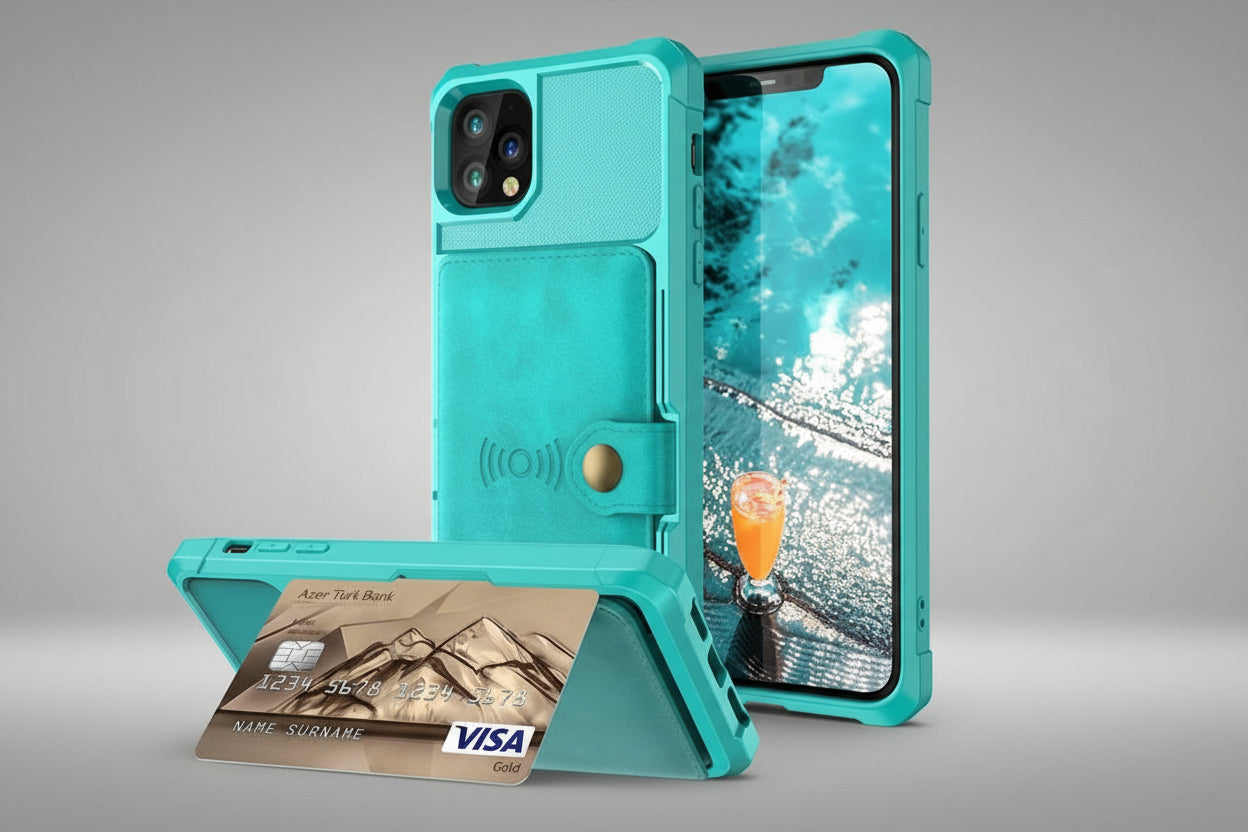 ArmorShield™ 360° Magnetic Leather Wallet Case for iPhone