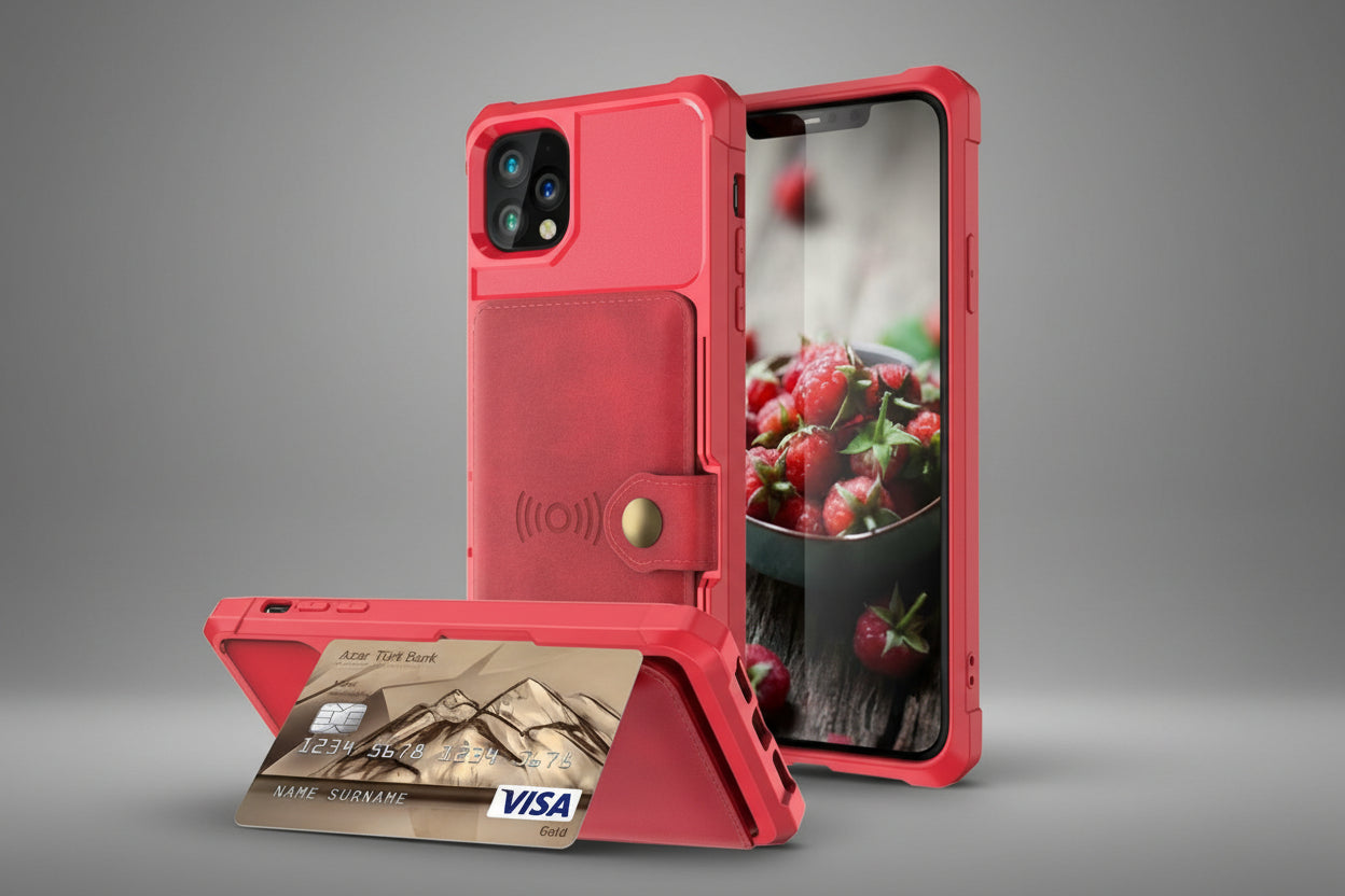 ArmorShield™ 360° Magnetic Leather Wallet Case for iPhone