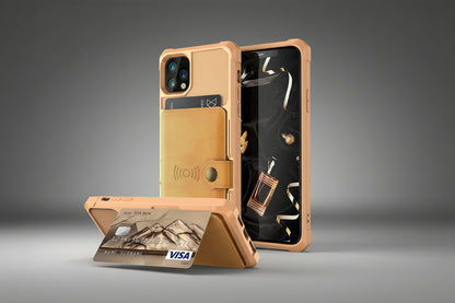 ArmorShield™ 360° Magnetic Leather Wallet Case for iPhone