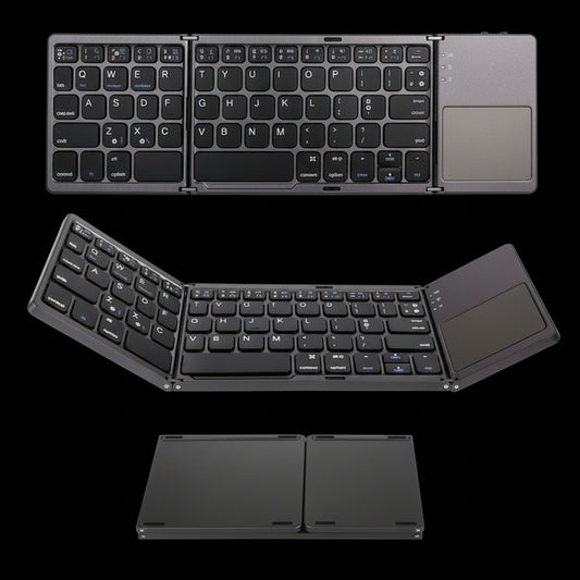 Triple Foldable Portable Bluetooth Mini Keyboard – Wireless