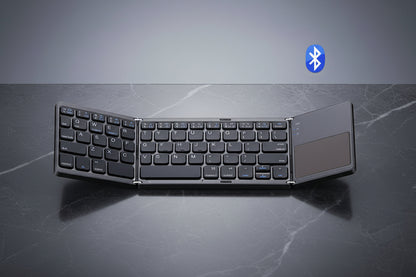 Triple Foldable Portable Bluetooth Mini Keyboard – Wireless
