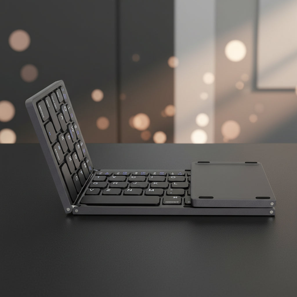 Triple Foldable Portable Bluetooth Mini Keyboard – Wireless