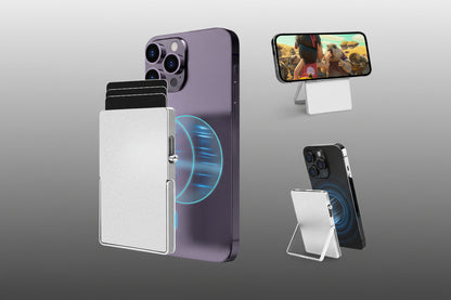 MagSafe RFID Blocking Wallet with Stand – Slim Magnetic Card Holder