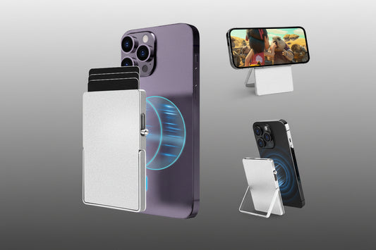 MagSafe RFID Blocking Wallet with Stand – Slim Magnetic Card Holder