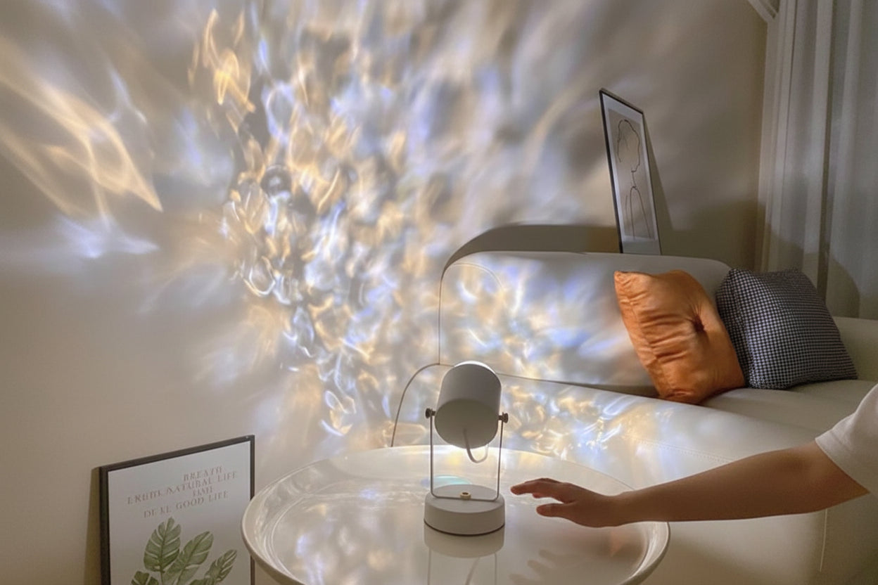 RippleWave™ Decorative Table Lamp – Creative Ambient Projector Light