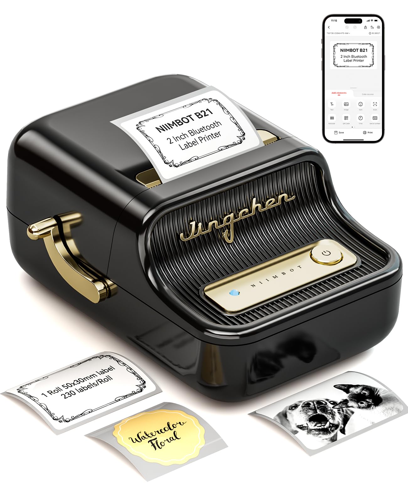 B21 Mini Portable Thermal Printer – Self-Adhesive Inkless Label Printer