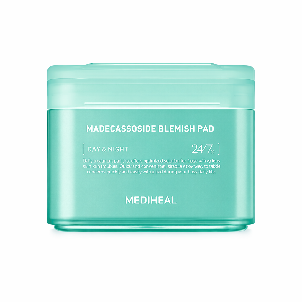 MEDIHEAL Madecassoside Blemish Pad container on a white background