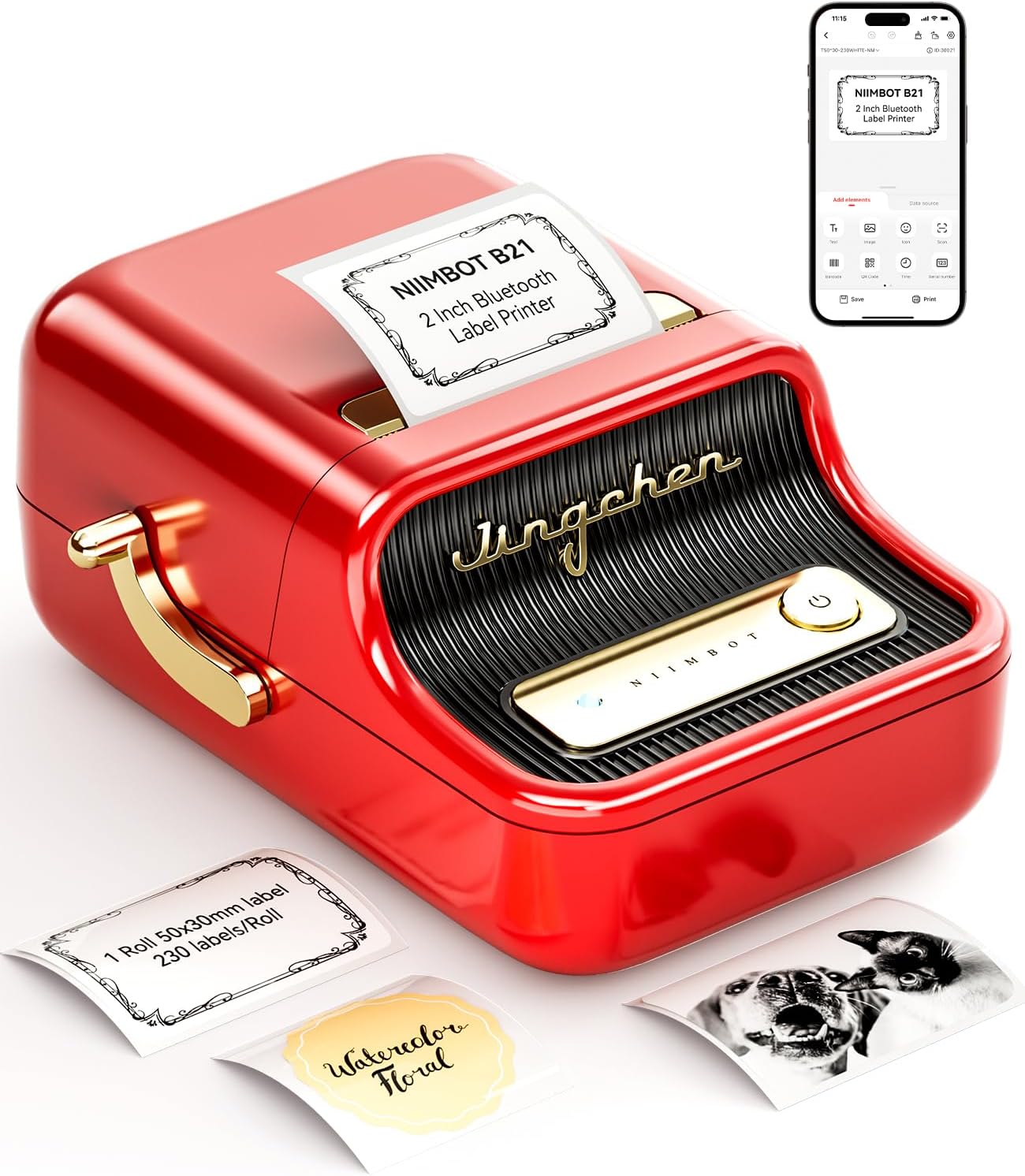 B21 Mini Portable Thermal Printer – Self-Adhesive Inkless Label Printer