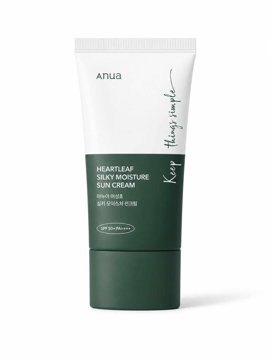 Anua Heartleaf Silky Moisture Sunscreen SPF50+ PA++++ 50ml – Cremă Solară Calmantă cu Heartleaf