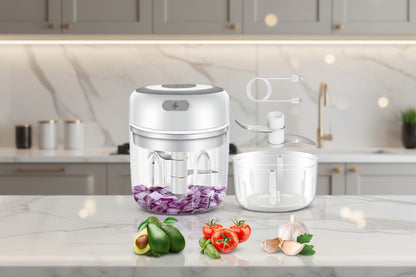 Electric Kitchen Food Chopper – Mini Garlic, Vegetable & Meat Grinder