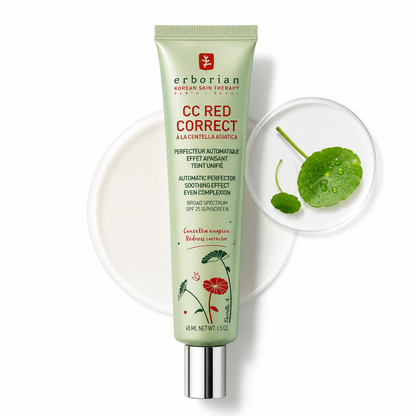 Erborian CC Red Correct 45ml – Cremă CC Corectoare de Roșeață cu SPF