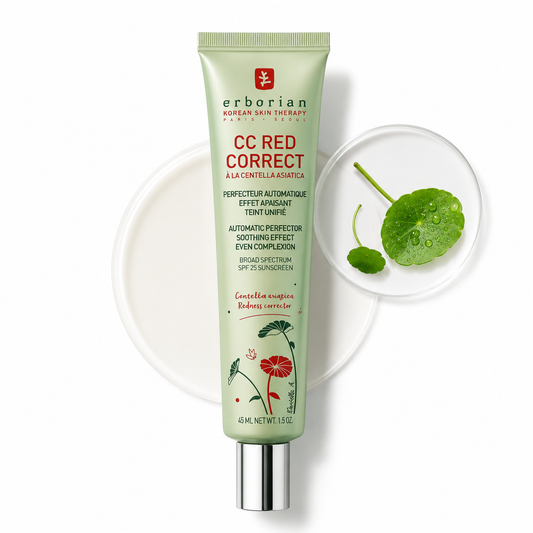 Erborian CC Red Correct 45ml – Cremă CC Corectoare de Roșeață cu SPF