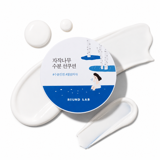 Round Lab Birch Moisturizing Sun Cushion 15g SPF50+ PA++++ – Cushion Solar Mineral Hidratant cu Mesteacăn