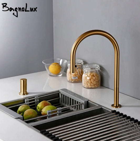 Modern Kitchen Faucet – Brush Matt Brass Material Sink Mixer Tap